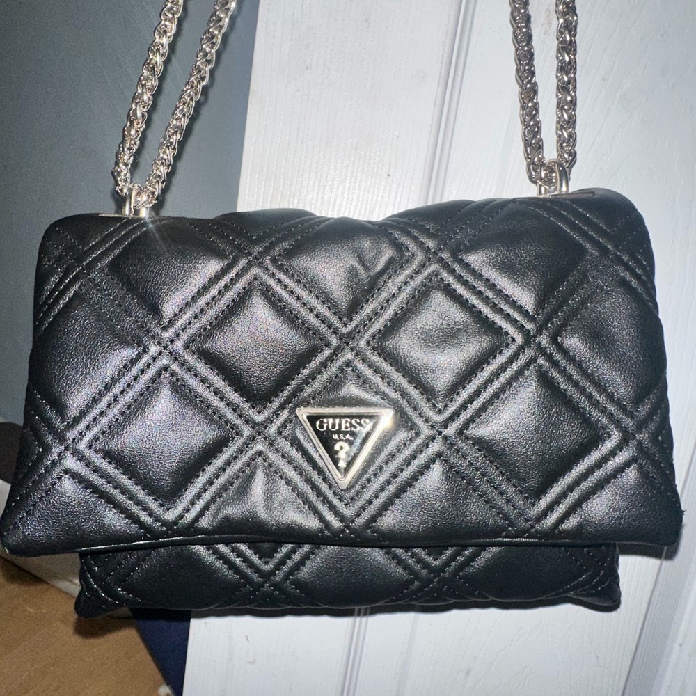 GUESS Black leather Quilted Guillys Women's Bag